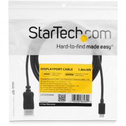 StarTech.com 6ft USB-C to DP Adapter Cable - 4K 60 Hz