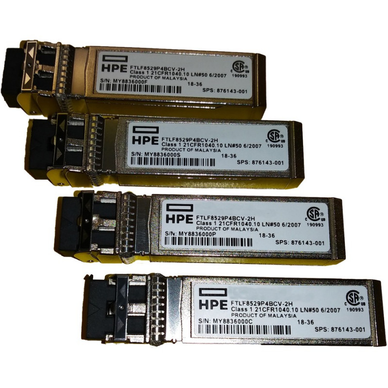 Hewlett Packard Enterprise MSA 8Gb SW FC SFP 4pk XCV w 4x8Gb SFPs 4