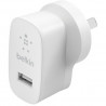 BELKIN SINGLE PORT 12W USB-A HOME WALL CHARGER