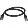 StarTech.com 0.5m Black Cat6a Ethernet Cable - STP