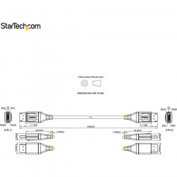 StarTech.com 3ft Certified DisplayPort 1.4 Cable 8K