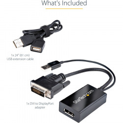 StarTech.com DVI to DisplayPort Adapter - USB Power