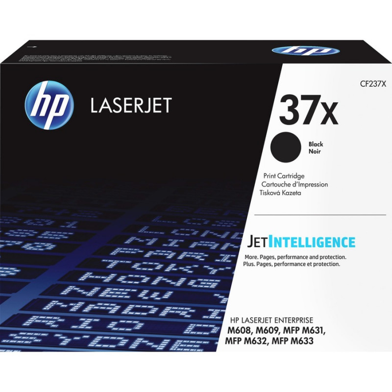 HP 37X Black LaserJet Toner Cartridge.