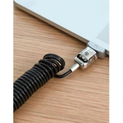 COMPULOCKS COILED CABLE WITH PERIPHERAL SECRTY TRAP