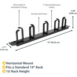 StarTech.com 1U 19IN RACKMOUNT CABLE MANAGEMENT PANEL