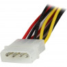 StarTech.com 12 LP4 to 2x latching SATA Y Cable