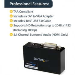 StarTech.com USB 3.0 HDMI and DVI Graphics Adapter