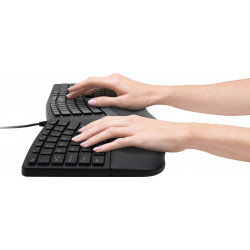 KENSINGTON PRO FIT ERGONOMIC WIRED KEYBOARD - BLACK