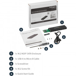 StarTech.com External USB 3.0 SATA M.2 SSD Enclosure