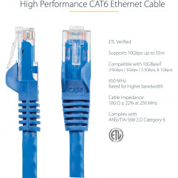 StarTech.com 5m Blue Snagless Cat6 UTP Patch Cable