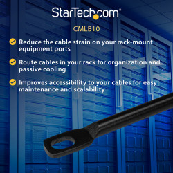 StarTech.com Horizontal Cable Lacing Bars