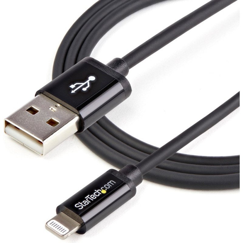 StarTech.com 1m Black 8-pin Lightning to USB Cable