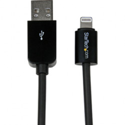 StarTech.com 1m Black 8-pin Lightning to USB Cable