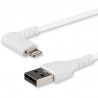 StarTech.com Cable - White Angled Lightning to USB 1m