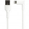 StarTech.com Cable - White Angled Lightning to USB 1m