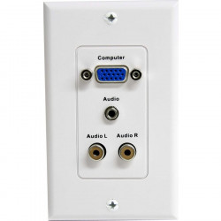StarTech.com 15-Pin Female VGA Wall Plate with 3.5mm