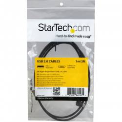 StarTech.com 1m 3 ft Right Angle Micro-USB Cable
