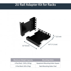 StarTech.com RAIL DEPTH ADAPTER FOR RACKS - 4 IN - 2U