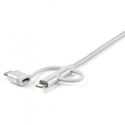 StarTech.com 1m Lightning USB-C Micro-B to USB Cable