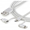 StarTech.com 1m Lightning USB-C Micro-B to USB Cable