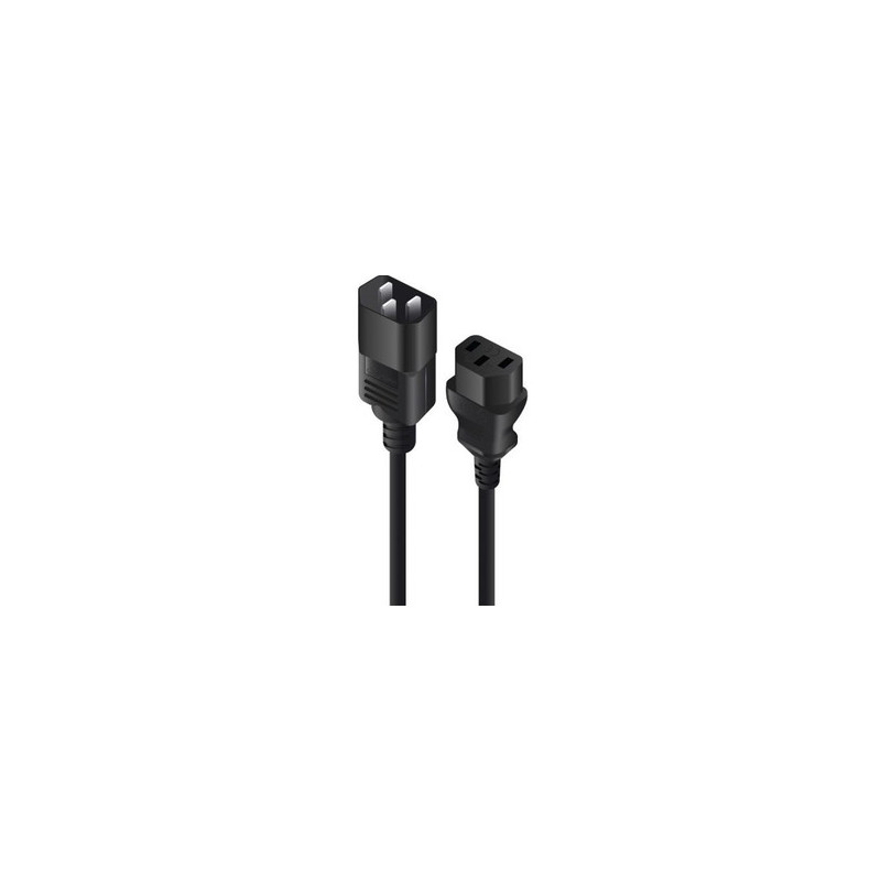 ALOGIC 2M IEC C13 TO C14 PWR EXT CORD MTOF BLK