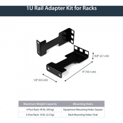 StarTech.com RAIL DEPTH ADAPTER FOR RACKS - 4 IN - 1U