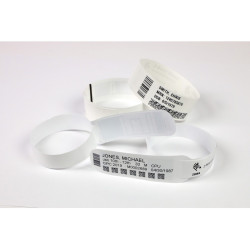 ZEBRA WRISTBAND POLYPROPYLENE 1X7IN (25.4X17