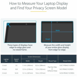 StarTech.com 14in 16:9 Laptop Touch Privacy Screen