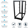 StarTech.com 25U Adjustable Depth 4 Post Server Rack