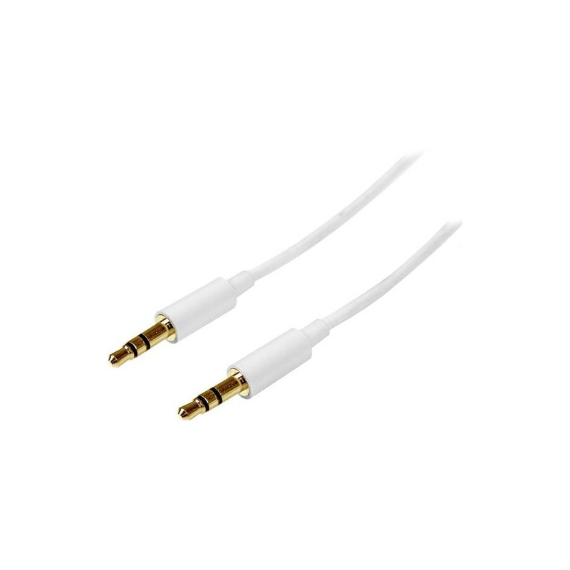 StarTech.com 1m White Slim 3.5mm Stereo Audio Cable
