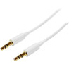 StarTech.com 1m White Slim 3.5mm Stereo Audio Cable