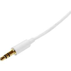 StarTech.com 1m White Slim 3.5mm Stereo Audio Cable