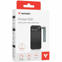 VERBATIM 1TB POCKET SSD USB-C BLACK/RED