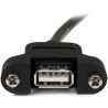 StarTech.com 1 ft Panel Mount USB Cable A to A - F/M
