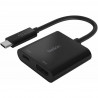 BELKIN USB-C TO HDMI + CHARGE ADAPTER - BLACK