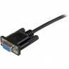 StarTech.com 1m Black DB9 RS232 Null Modem Cable FF