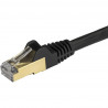 StarTech.com 2m Black Cat6a Ethernet Cable - STP