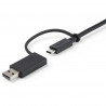 StarTech.com 1m Hybrid USB-C Cable w/ USB-A Adapter