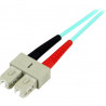 StarTech.com 2m 10 Gb Aqua MM Fiber Patch Cable LC/SC