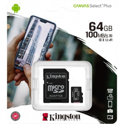 KINGSTON 64GB MICROSDXC CANVAS SELECT