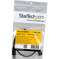 StarTech.com 0.5m 20in Slim Micro USB 3.0 Cable - M/M