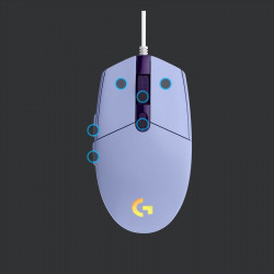 LOGITECH G203 LIGHTSYNC GAMING MOUSE - LILAC