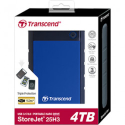 TRANSCEND 4TB 2.5IN PORTABLE HDD STOREJET H3 BLUE