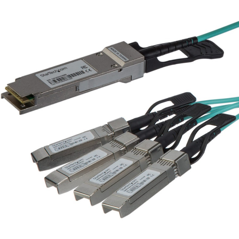 StarTech.com 15m QSFP+ Breakout Cable QSFP+ to 4 SFP+
