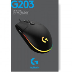 LOGITECH G203 LIGHTSYNC GAMING MOUSE - BLACK