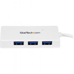 StarTech.com Portable 4 Port Mini USB 3.0 Hub - White