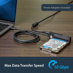 StarTech.com USB C SATA Adapter for 2.5/3.5in SSD/HDD