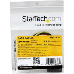 StarTech.com 6in Molex to SATA Power Cable Adapter