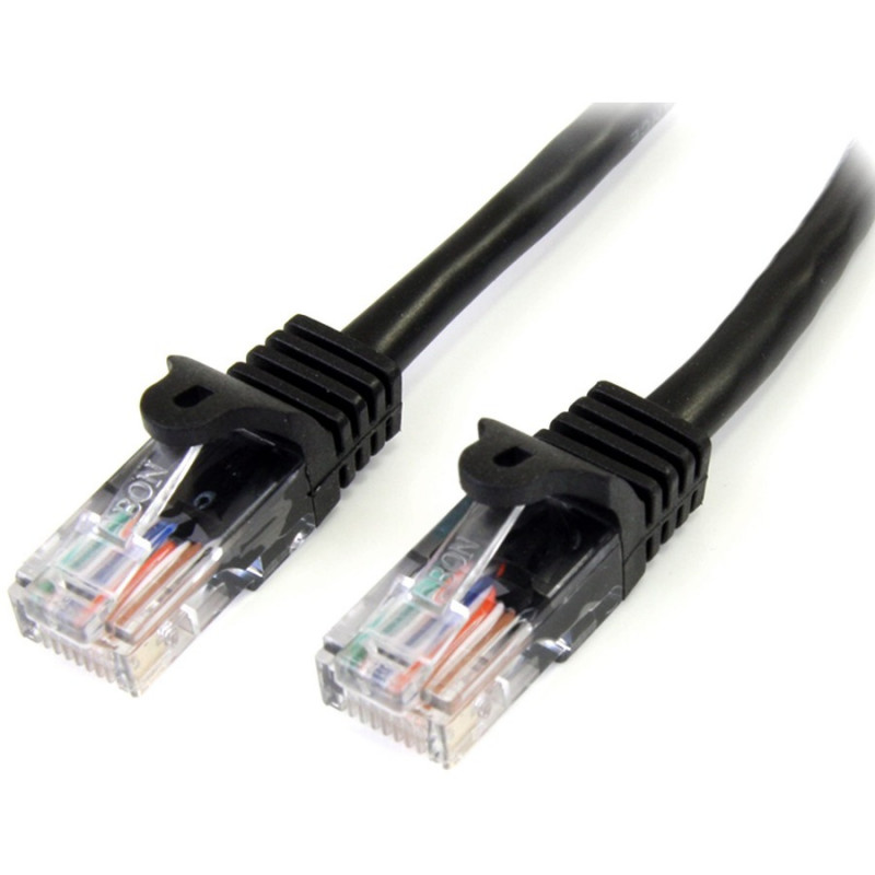 StarTech.com 1m Black Snagless UTP Cat5e Patch Cable.