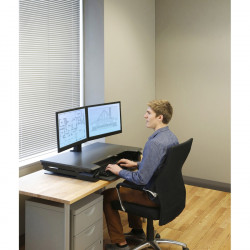 ERGOTRON WORKFIT TL BLACK SIT STAND TABLETOP